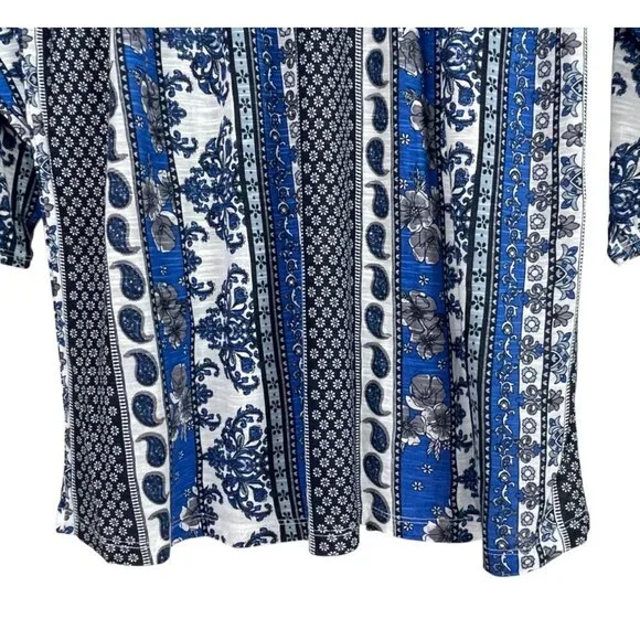 BEHIND THE SEAMS PAISLEY PRINT BOHO PEASANT TUNIC - Picture 5 of 9